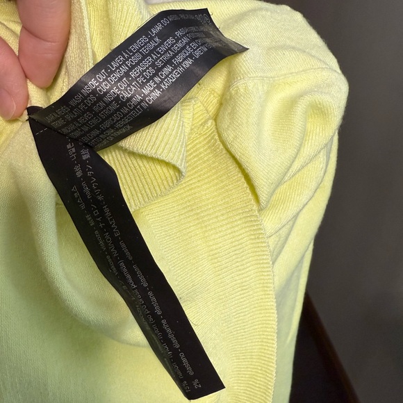 Zara Lemon Button-Up Cardigan Medium - Picture 6 of 10